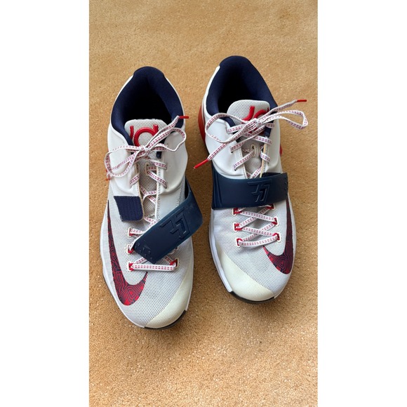 LN Nike Zoom Air KD7 #35 USA White Red M Basketball Sneaker 2014 Release Sz13 - Picture 2 of 9